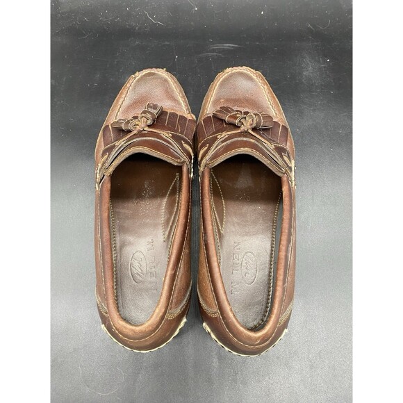 Neil M Classic Mens Size 9D Brown 2 Tone Leather Tassel Slip on Loafer 382002 - Picture 5 of 7